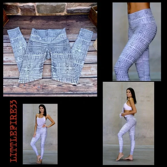 ✨NIYAMA SOL MOONFLOWER TRIBAL PRINT BAREFOOT FULL LENGTH LEGGINGS XS - Picture 9 of 9